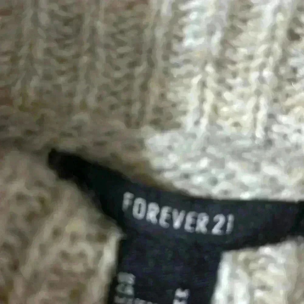 Forever21 Knit Distressed Turtleneck Womens Sweater Dress Sweater M Oatmeal 0017 - Picture 9 of 12